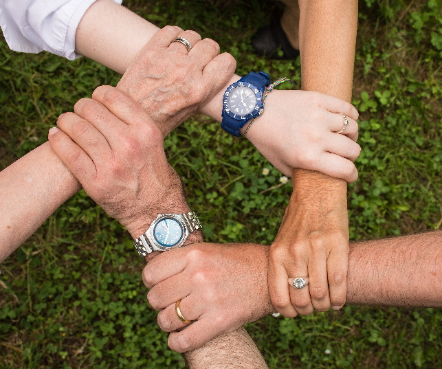 Teamgeist Zusammenhalt aller Menschen